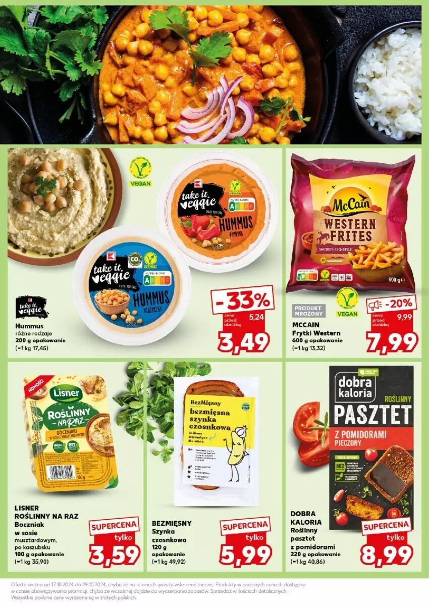 Gazetka promocyjna Kaufland - ważna 21.10 do 23.10.2024 - strona 20 - produkty: Boczniak, Frytki, Lisner, McCain, Mus, Pasztet, Sos, Szynka