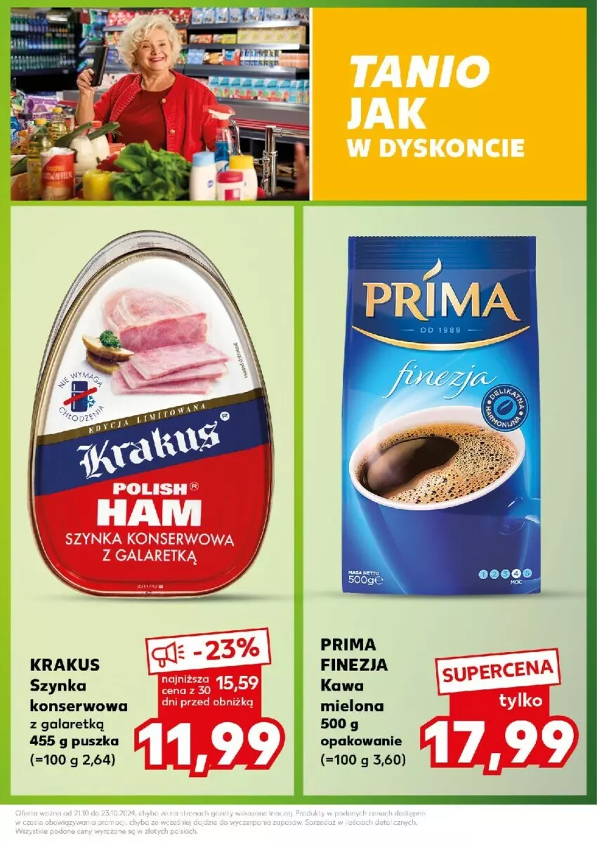 Gazetka promocyjna Kaufland - ważna 21.10 do 23.10.2024 - strona 23 - produkty: Gala, Kawa, Krakus, Prima, Ser, Szynka