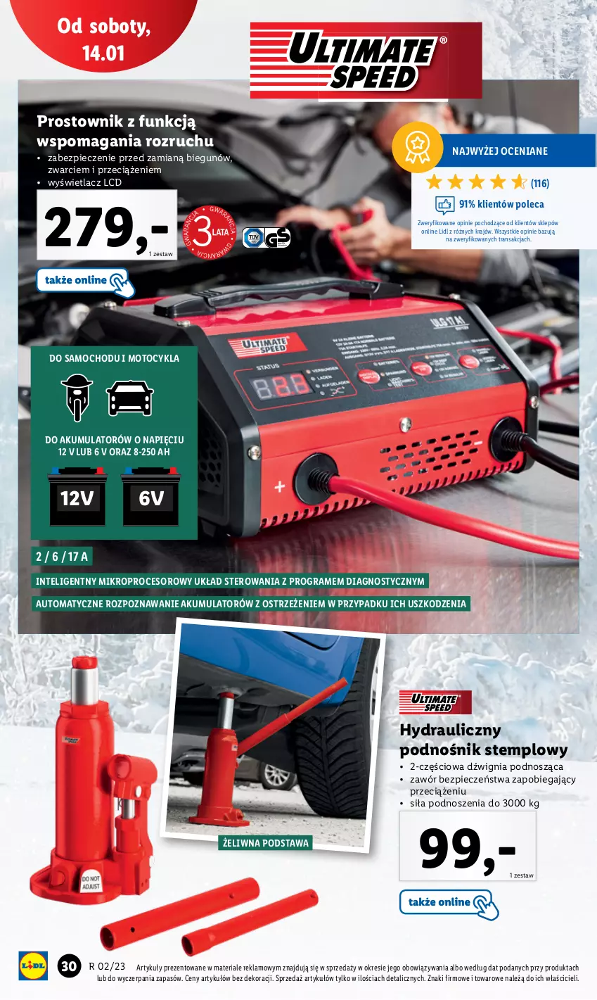 Gazetka promocyjna Lidl - GAZETKA - ważna 09.01 do 14.01.2023 - strona 37 - produkty: Akumulator, Dźwig, Gra, Intel, Piec, Procesor, Prostownik, Tran, Zestaw do samochodu