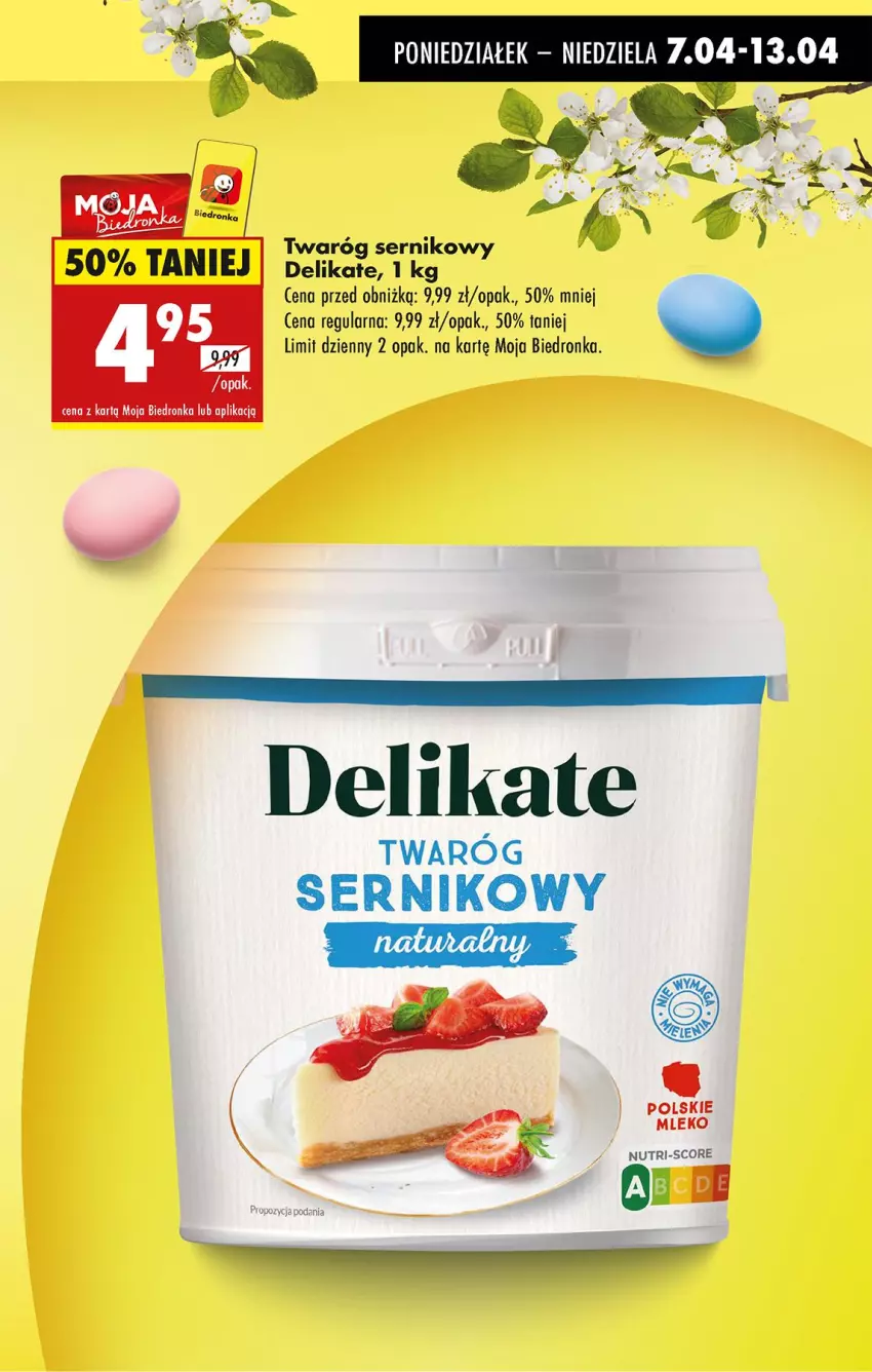 Gazetka promocyjna Biedronka - Od Poniedziałku - ważna 07.04 do 12.04.2025 - strona 7 - produkty: Mleko, Ser, Twaróg