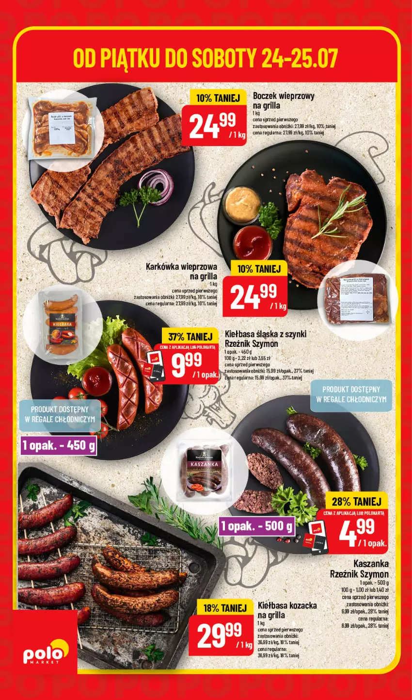 Gazetka promocyjna PoloMarket - Oferta SUPERHITY na weekend - ważna 24.07 do 25.07.2026 - strona 2 - produkty: Grill, Karkówka wieprzowa, Kasza, Kaszanka, Kiełbasa, Kiełbasa śląska