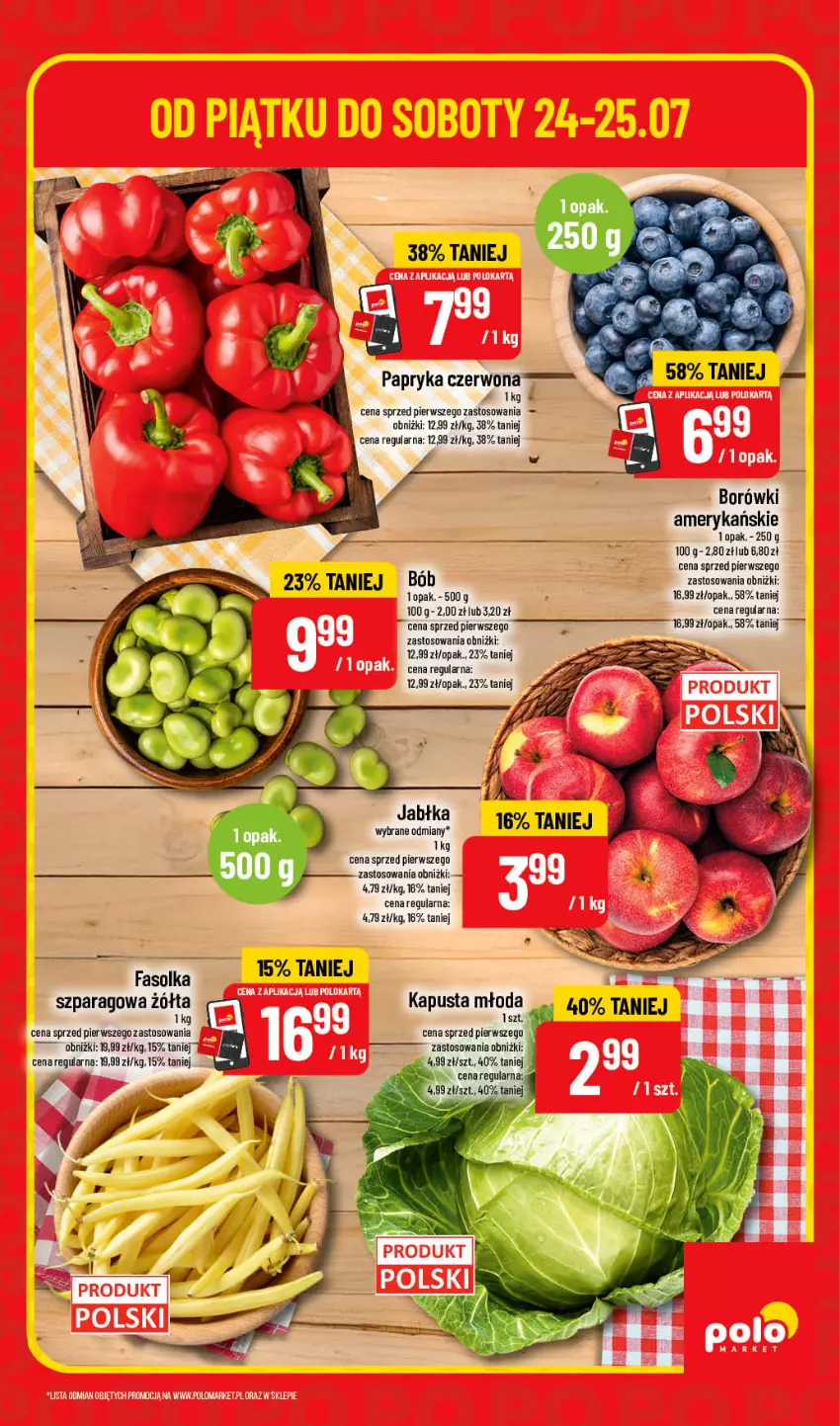 Gazetka promocyjna PoloMarket - Oferta SUPERHITY na weekend - ważna 24.07 do 25.07.2026 - strona 5 - produkty: Fa, Jabłka, Papryka, Papryka czerwona