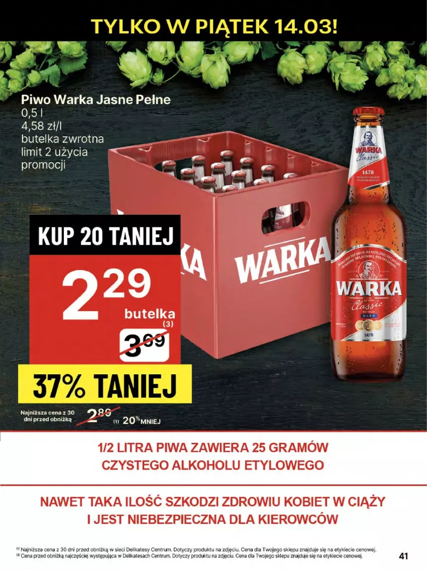 Gazetka promocyjna Delikatesy Centrum - NOWA GAZETKA Delikatesy Centrum od 13 marca! 13-19.03.2025 - ważna 13.03 do 19.03.2025 - strona 41 - produkty: Gra, Piec, Piwa, Piwo, Rum, Warka