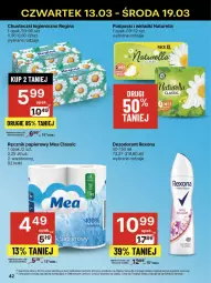 Gazetka promocyjna Delikatesy Centrum - NOWA GAZETKA Delikatesy Centrum od 13 marca! 13-19.03.2025 - Gazetka - ważna od 19.03 do 19.03.2025 - strona 42 - produkty: Naturell, Rum, Gin, Papier, Rexona, Dezodorant, Ręcznik, Chusteczki, Podpaski, Wkładki, Naturella