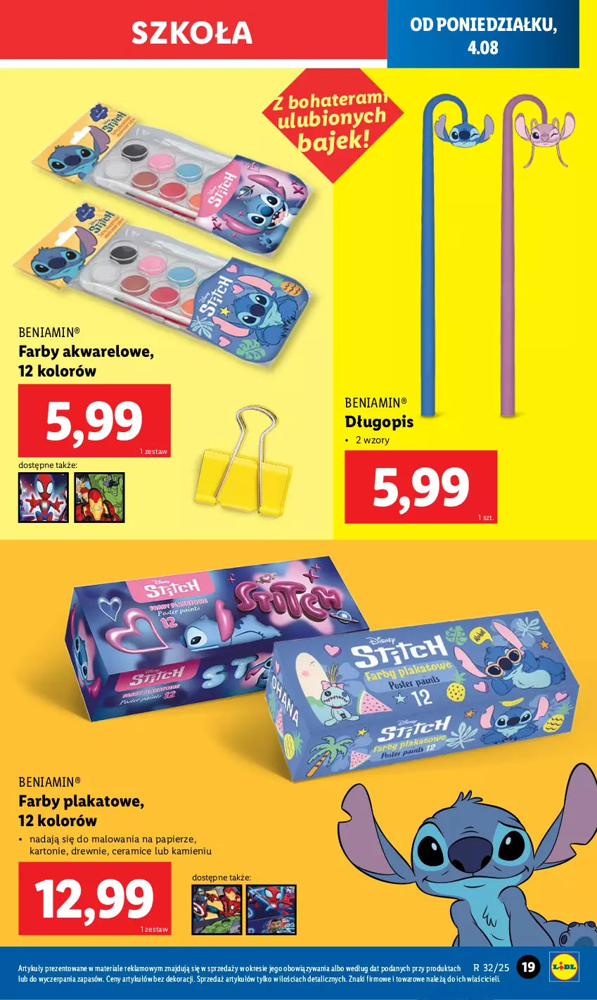 Gazetka promocyjna Lidl - GAZETKA - ważna 04.08 do 10.08.2025 - strona 19 - produkty: Długopis, Fa, Papier, Tera