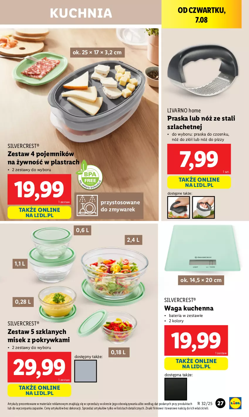 Gazetka promocyjna Lidl - GAZETKA - ważna 04.08 do 10.08.2025 - strona 31 - produkty: Bateria, Ivar, Kuchnia, Pojemnik, Praska, Silvercrest, Waga