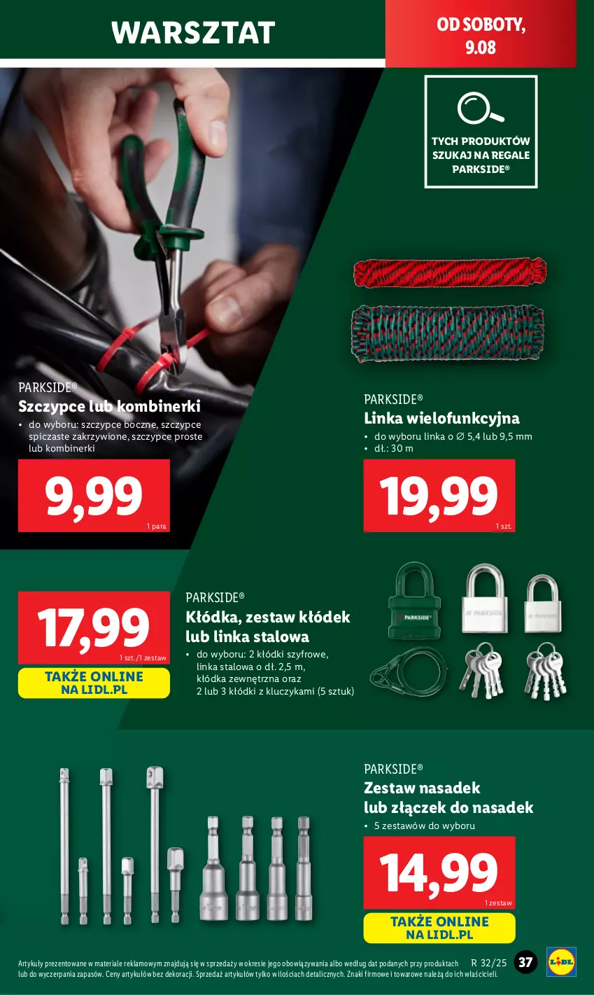 Gazetka promocyjna Lidl - GAZETKA - ważna 04.08 do 10.08.2025 - strona 41 - produkty: Inka, Kłódka, O nas, Parkside, Szczypce