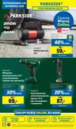 Gazetka promocyjna Lidl - GAZETKA - Gazetka - ważna od 10.08 do 10.08.2025 - strona 22 - produkty: Parkside, Akumulatorowa wiertarkowkrętark, Wiertarkowkrętarka, Tarka, Wkręt, Wkrętarka, Kompresor, Akumulator