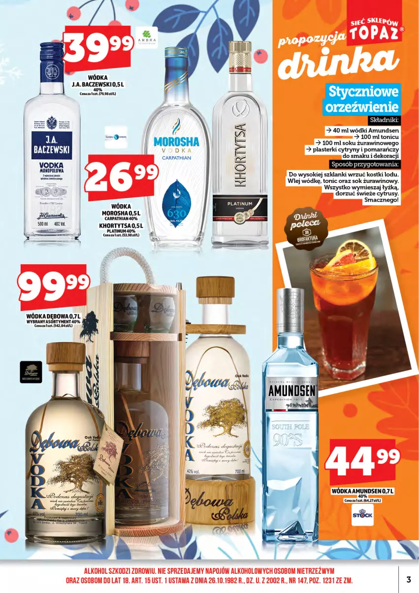 Gazetka promocyjna Topaz - Gazetka - ważna 16.01 do 31.01.2026 - strona 5 - produkty: Amundsen, Cytryny, Lanki, LEGO, Mięta, Plasterki, Sok, Wino, Wódka