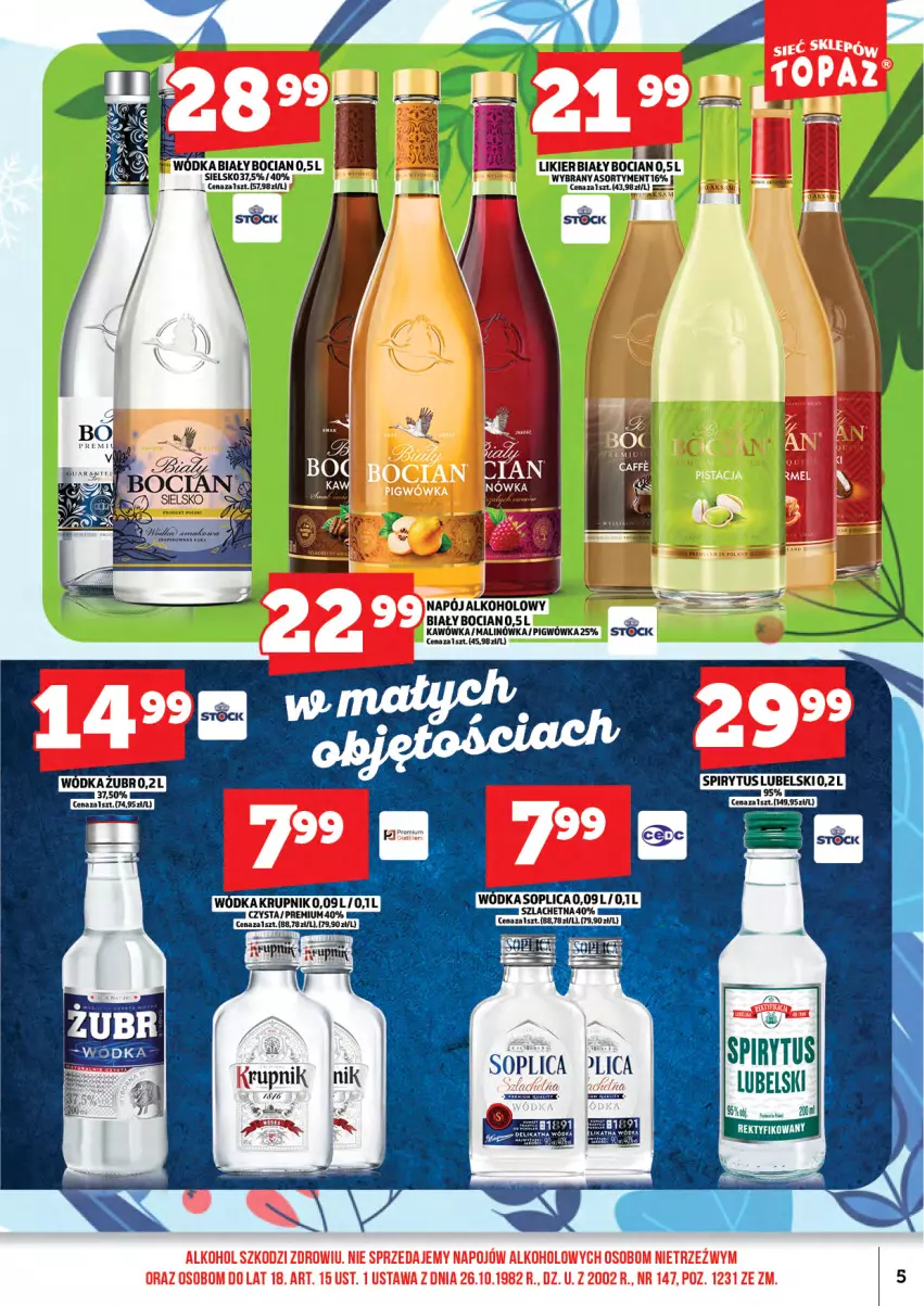 Gazetka promocyjna Topaz - Gazetka - ważna 16.01 do 31.01.2026 - strona 7 - produkty: Biały Bocian, Krupnik, Likier, Napój, Soplica, Wódka