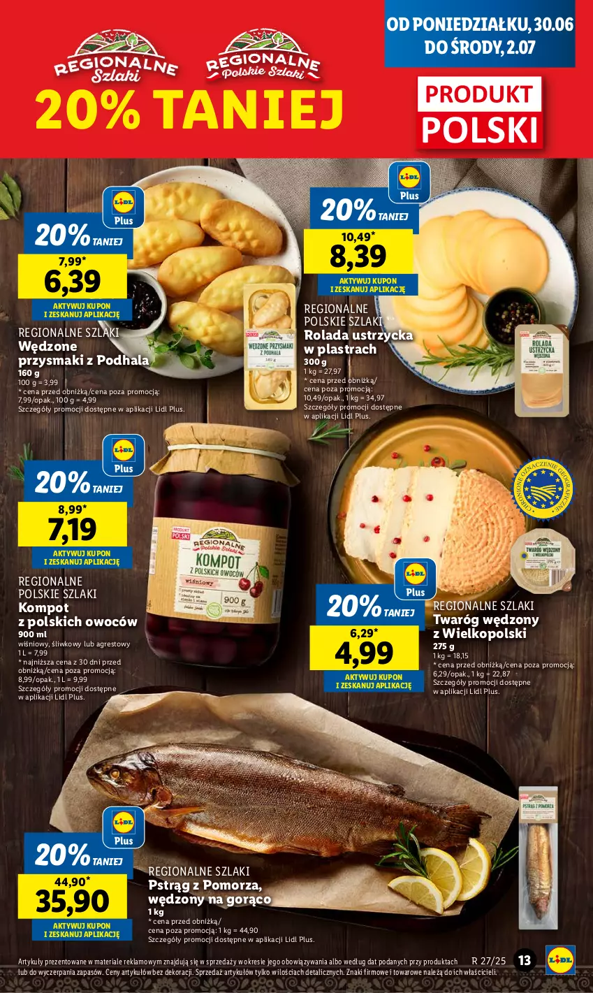 Gazetka promocyjna Lidl - GAZETKA - ważna 30.06 do 02.07.2025 - strona 17 - produkty: Gres, Przysmaki, Pstrąg, Rolada, Rolada Ustrzycka, Twaróg