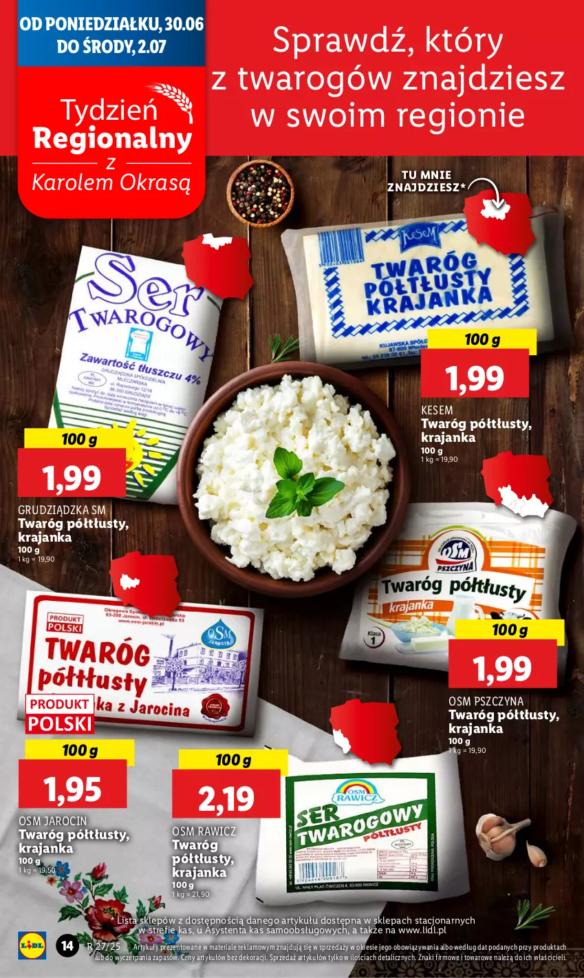 Gazetka promocyjna Lidl - GAZETKA - ważna 30.06 do 02.07.2025 - strona 18 - produkty: Twaróg, Twaróg półtłusty