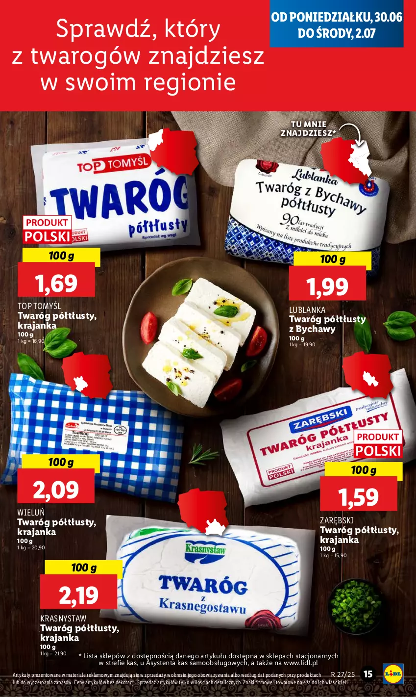 Gazetka promocyjna Lidl - GAZETKA - ważna 30.06 do 02.07.2025 - strona 19 - produkty: Top, Twaróg, Twaróg półtłusty