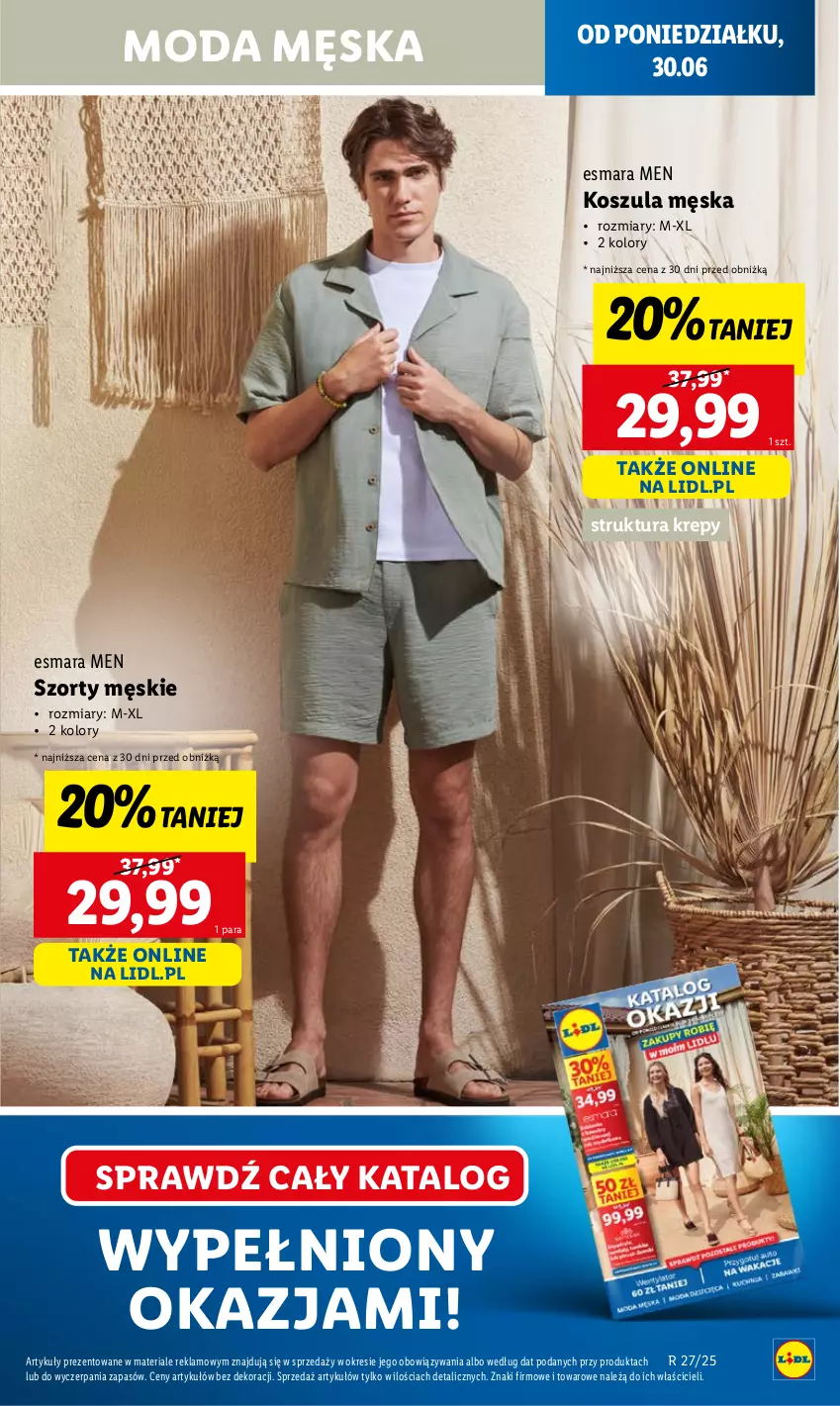 Gazetka promocyjna Lidl - GAZETKA - ważna 30.06 do 02.07.2025 - strona 9 - produkty: Kosz, Koszula, Moda, Szorty