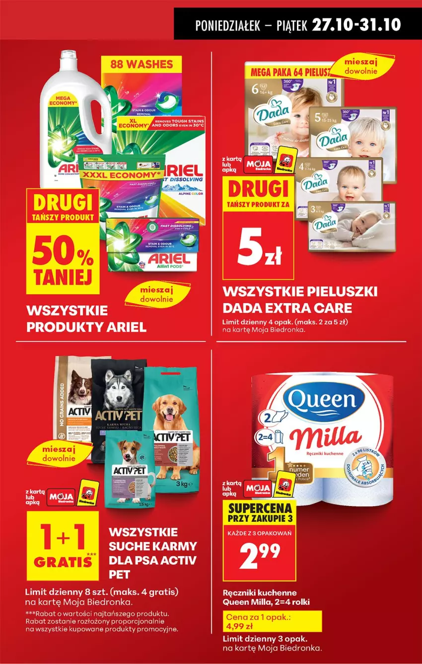 Gazetka promocyjna Biedronka - Od Poniedziałku - ważna 27.10 do 01.11.2025 - strona 15 - produkty: AEG, Ariel, Dada, Gra, Por, Rolki