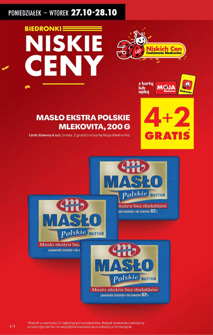 Gazetka promocyjna Biedronka - Od Poniedziałku - ważna 27.10 do 01.11.2025 - strona 2 - produkty: Gra, Masło, Mleko, Mlekovita, Por
