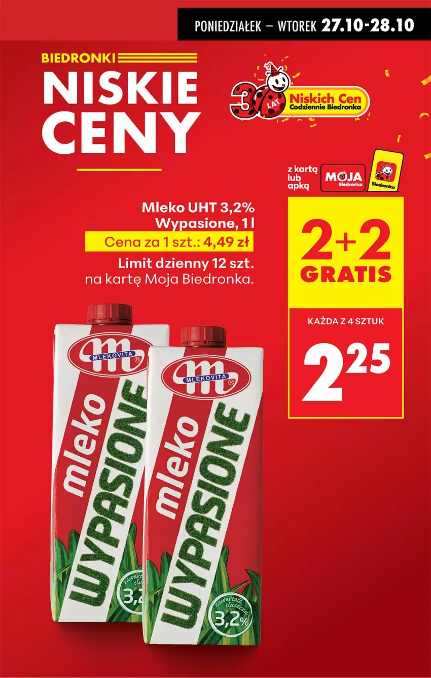 Gazetka promocyjna Biedronka - Od Poniedziałku - ważna 27.10 do 01.11.2025 - strona 3 - produkty: Mleko