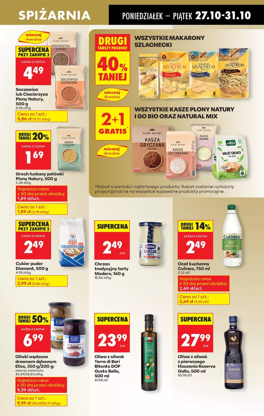 Gazetka promocyjna Biedronka - Od Poniedziałku - ważna 27.10 do 01.11.2025 - strona 53 - produkty: AEG, Bell, Chrzan, Cukier, Cukier puder, Diamant, Gra, Groch, Kasza, LG, Makaron, Ocet, Oliwa, Oliwa z oliwek, Oliwki, Por, Puder, Ser