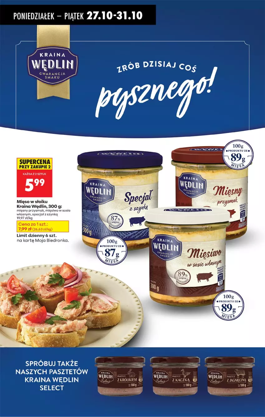 Gazetka promocyjna Biedronka - Od Poniedziałku - ważna 27.10 do 05.11.2025 - strona 56 - produkty: Fa, Królik, Mięso, Mięso w słoiku, Pasztet, Sos