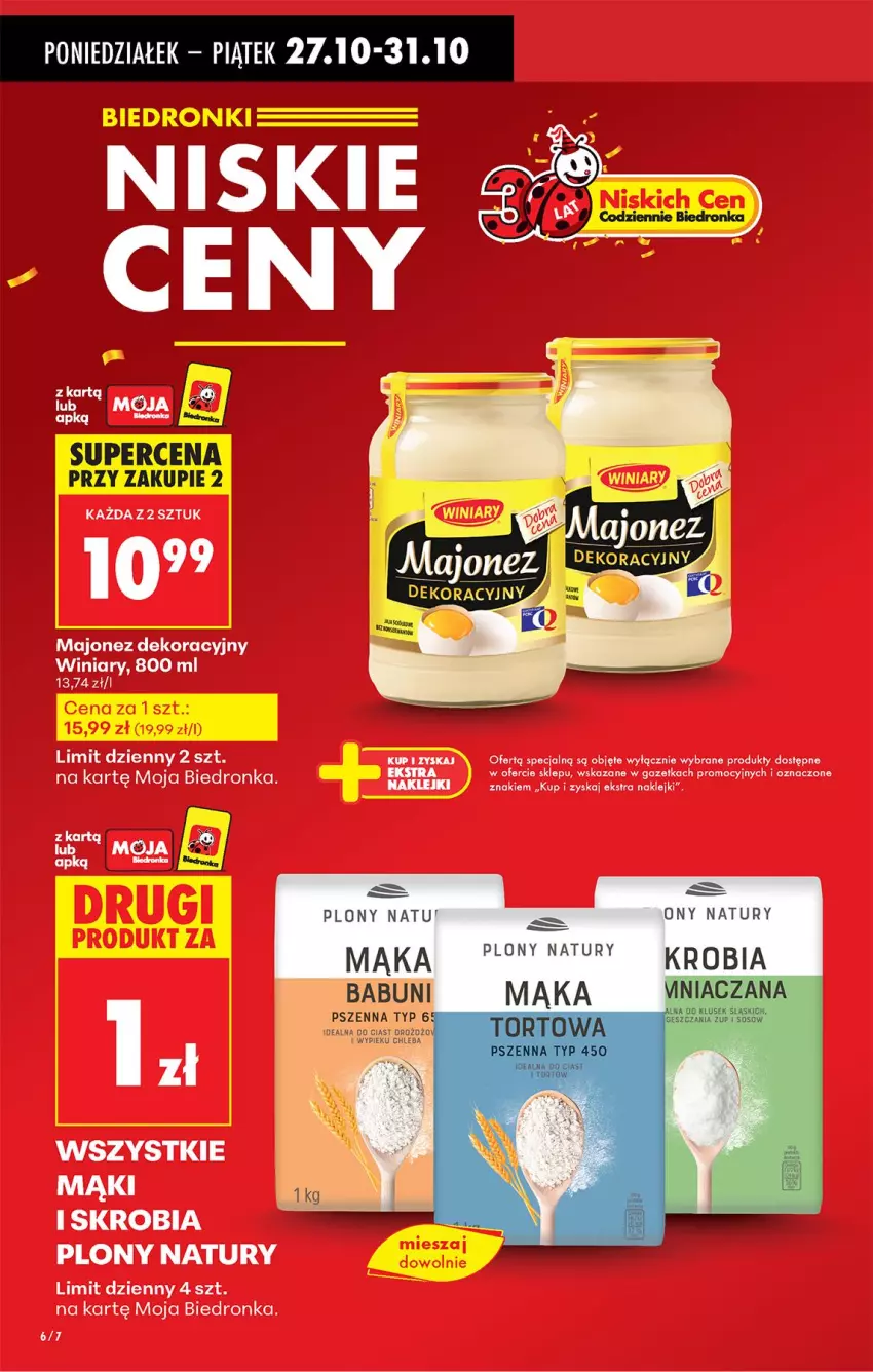 Gazetka promocyjna Biedronka - Od Poniedziałku - ważna 27.10 do 01.11.2025 - strona 8 - produkty: Klej, Majonez, Mąka, Sos, Winiary