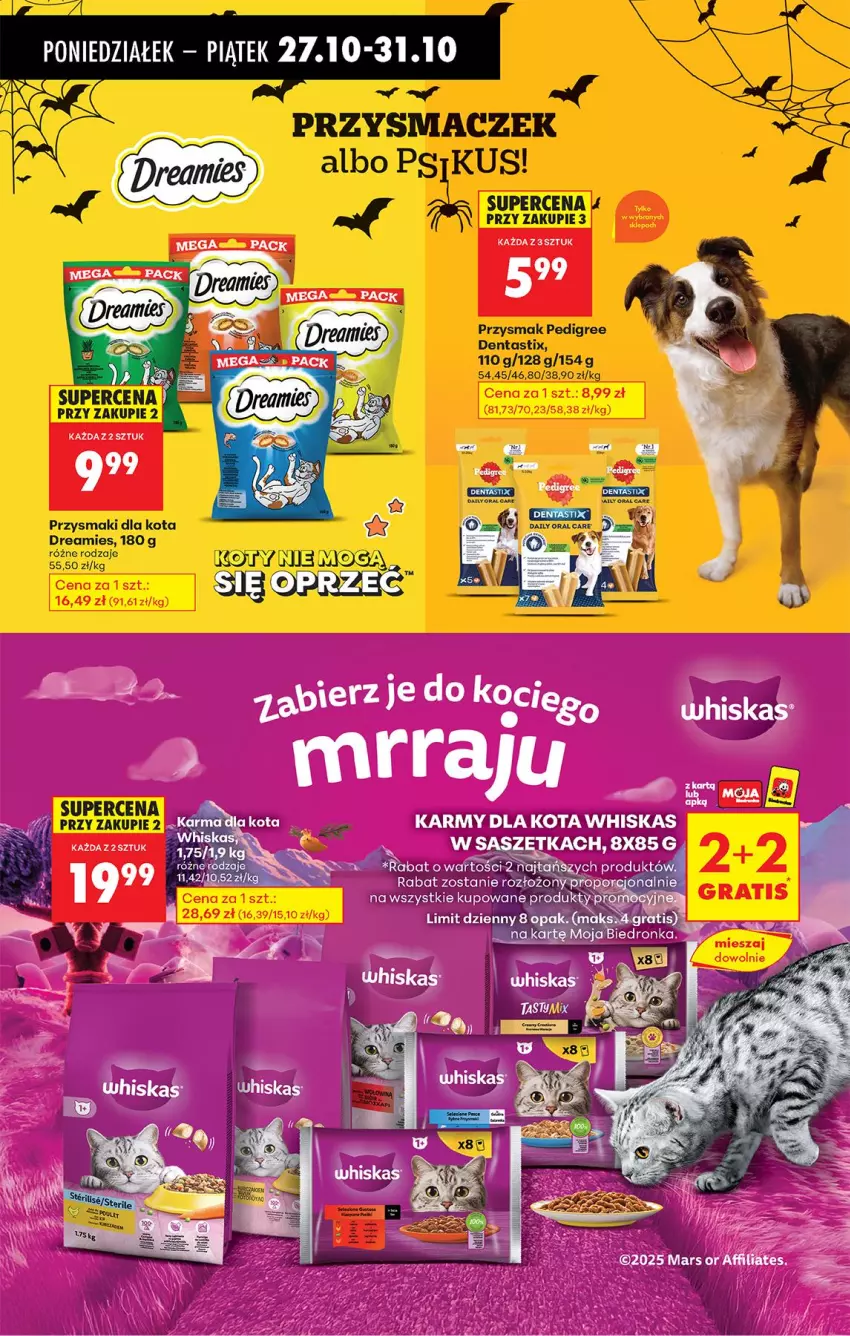 Gazetka promocyjna Biedronka - Od Poniedziałku - ważna 27.10 do 01.11.2025 - strona 82 - produkty: Fa, Gra, Pedigree, Przysmaki, Whiskas
