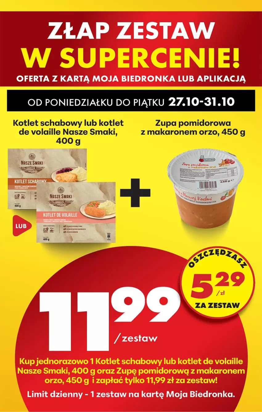 Gazetka promocyjna Biedronka - Od Poniedziałku - ważna 27.10 do 01.11.2025 - strona 87 - produkty: Kotlet, Makaron, Zupa, Zupa pomidorowa