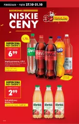 Gazetka promocyjna Biedronka - Od Poniedziałku - Gazetka - ważna od 01.11 do 01.11.2025 - strona 12 - produkty: Sok, Coca-Cola, Sok jabłkowy, Napój gazowany, Fanta, Sprite, Napój, LG, Fa
