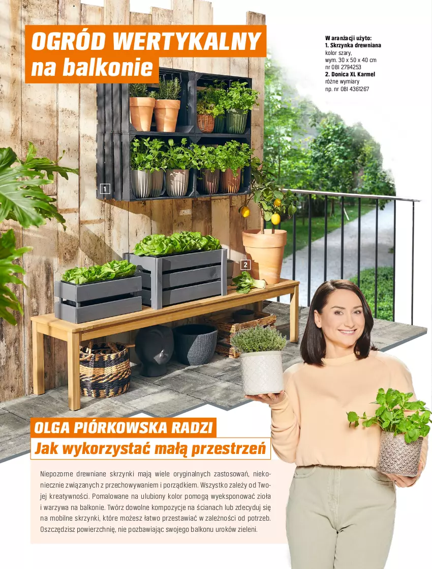 Gazetka promocyjna Obi - Gazetka OBI - ważna 24.05 do 30.09.2023 - strona 98 - produkty: Gin, Kosz, LG, Mobil, Ogród, Por, Skrzynka drewniana, Warzywa