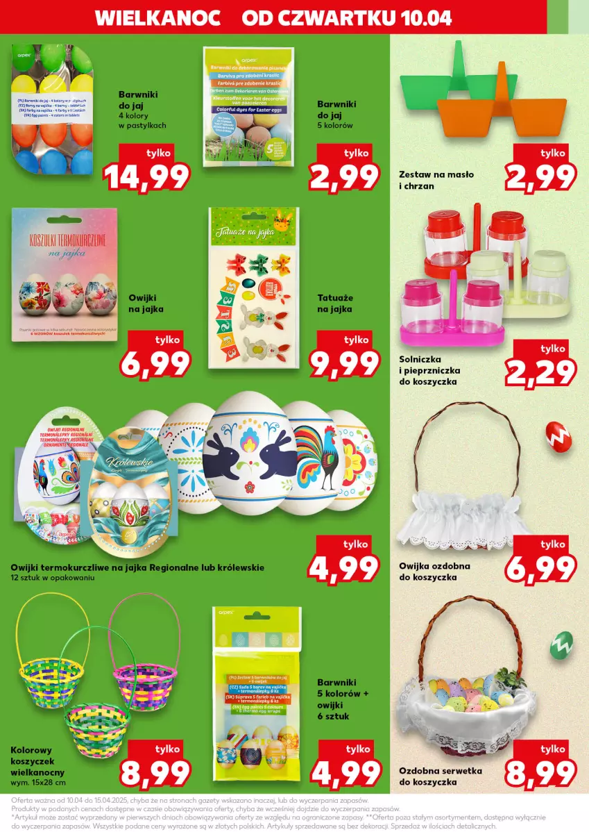 Gazetka promocyjna Kaufland - Kaufland - ważna 14.04 do 15.04.2025 - strona 29 - produkty: Chrzan, Kosz, Królewski, Masło, Owijki, Pieprz, Pieprzniczka, Ser, Solniczka, Znicz