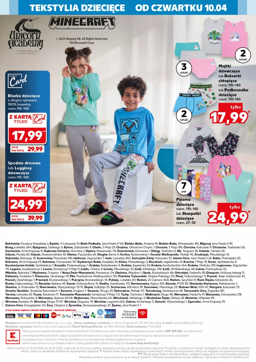 Gazetka promocyjna Kaufland - Kaufland - ważna 14.04 do 15.04.2025 - strona 40 - produkty: BIC, Bokserki, Chrzan, Dior, Dres, Dzieci, Fa, Inka, Karp, Kosz, Koszulka, Majtki, Orka, Piżama, Rum, Ser, Skarpetki, Sok, Sos, Spodnie, Spodnie dresowe, Szal, Top, Wino