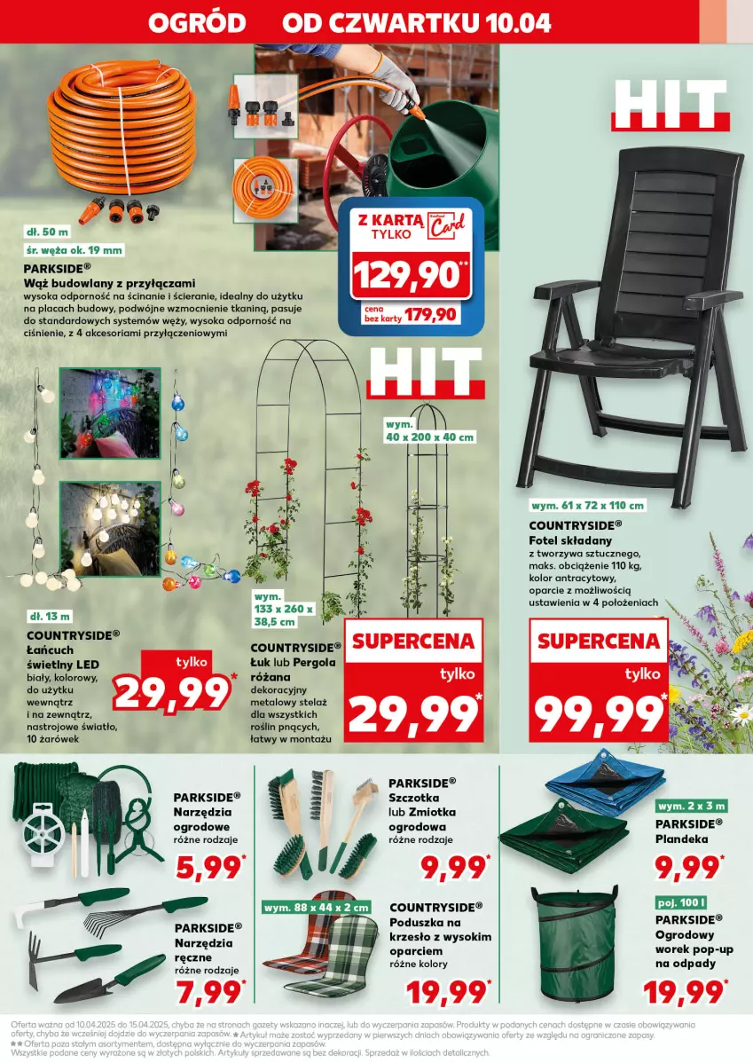 Gazetka promocyjna Kaufland - Kaufland - ważna 14.04 do 15.04.2025 - strona 7 - produkty: Fotel, Krzesło, Parkside, Poduszka, Por, Róża, Sok, Szczotka