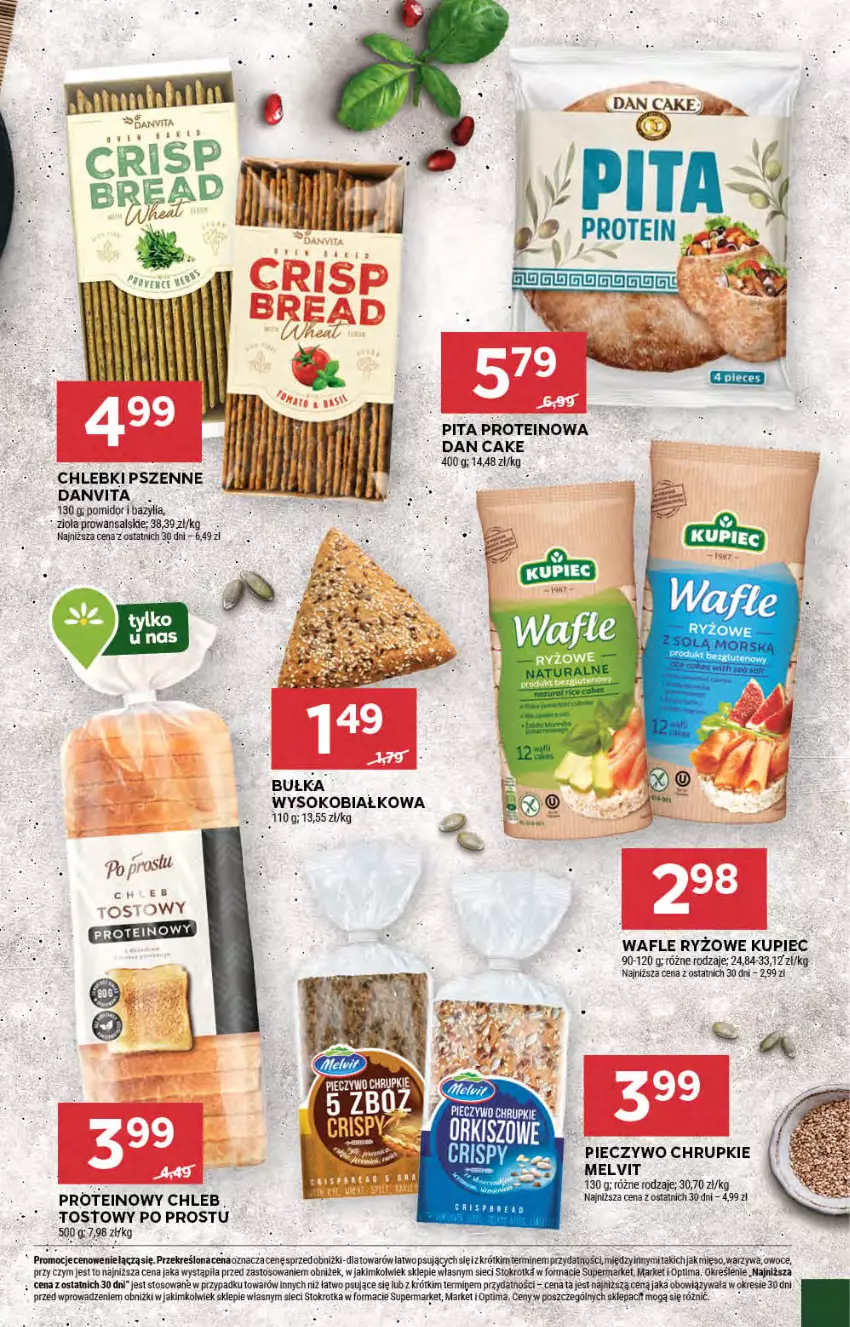 Gazetka promocyjna Stokrotka - Supermarket - ważna 05.02 do 11.02.2026 - strona 25 - produkty: Bazyl, Bazylia, Bułka, Chleb, Chrupki, Kupiec, Melvit, Mięso, Optima, Owoce, Piec, Pieczywo, Pieczywo chrupkie, Ryż, Sok, Wafle