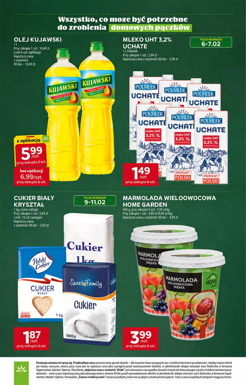 Gazetka promocyjna Stokrotka - Supermarket - ważna 05.02 do 11.02.2026 - strona 7 - produkty: Cukier, Kujawski, Marmolada, Mięso, Mola, Olej, Optima, Owoce, Warzywa