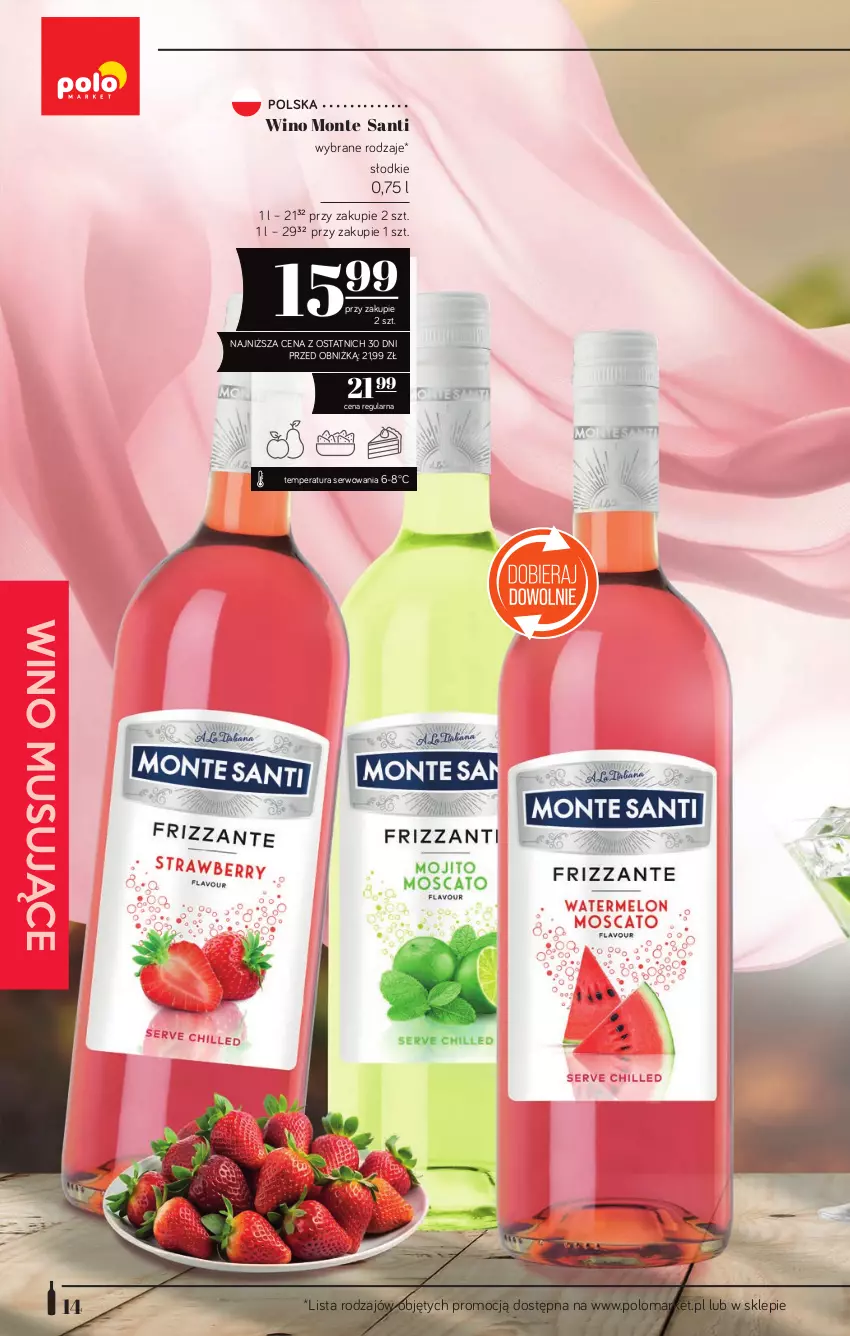 Gazetka promocyjna PoloMarket - Katalog alkoholi 16/2026 - ważna 27.08 do 09.09.2026 - strona 14 - produkty: Monte, Monte Santi, Mus, Ser, Wino, Wino musujące