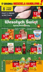 Gazetka promocyjna Delikatesy Centrum - Dyskontowe ceny w Delikatesach Centrum - Gazetka - ważna od 26.12 do 26.12.2023 - strona 1 - produkty: Kurczak, Mandarynki, Krakus, Rum, Mus, Filet z piersi kurczaka, Coca-Cola, Napoje, Szynka, Mąka, Basia, POLMLEK, Mleko