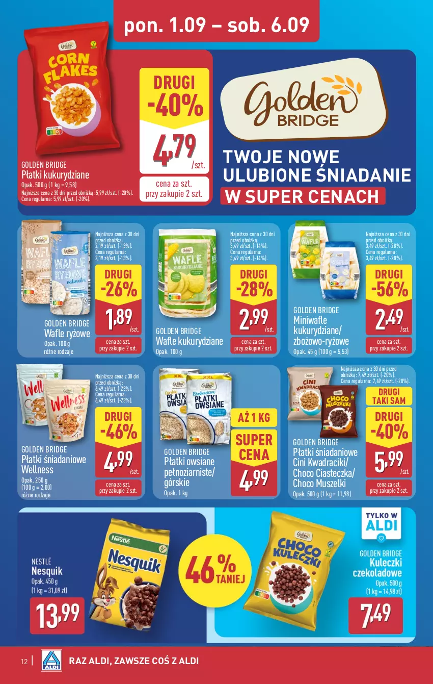Gazetka promocyjna Aldi - Pełna oferta - ważna 01.09 do 06.09.2025 - strona 12 - produkty: Danio, Mus, Płatki owsiane, Ryż, Wafle