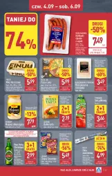 Gazetka promocyjna Aldi - Pełna oferta - Gazetka - ważna od 06.09 do 06.09.2025 - strona 33 - produkty: Piwa, Piwo, Piec, Kurczak, Majonez, Albona, Sok, Ser, Gra, Kiełbaski śląskie, Winiary, Chipsy, Produkty mrożone, Tarta, Perła, Sok jabłkowy, Pizza, Tymbark, Crunchips, Lorenz, Miks tłuszczowy, Finuu, Bułka tarta, Bułka, Folia aluminiowa