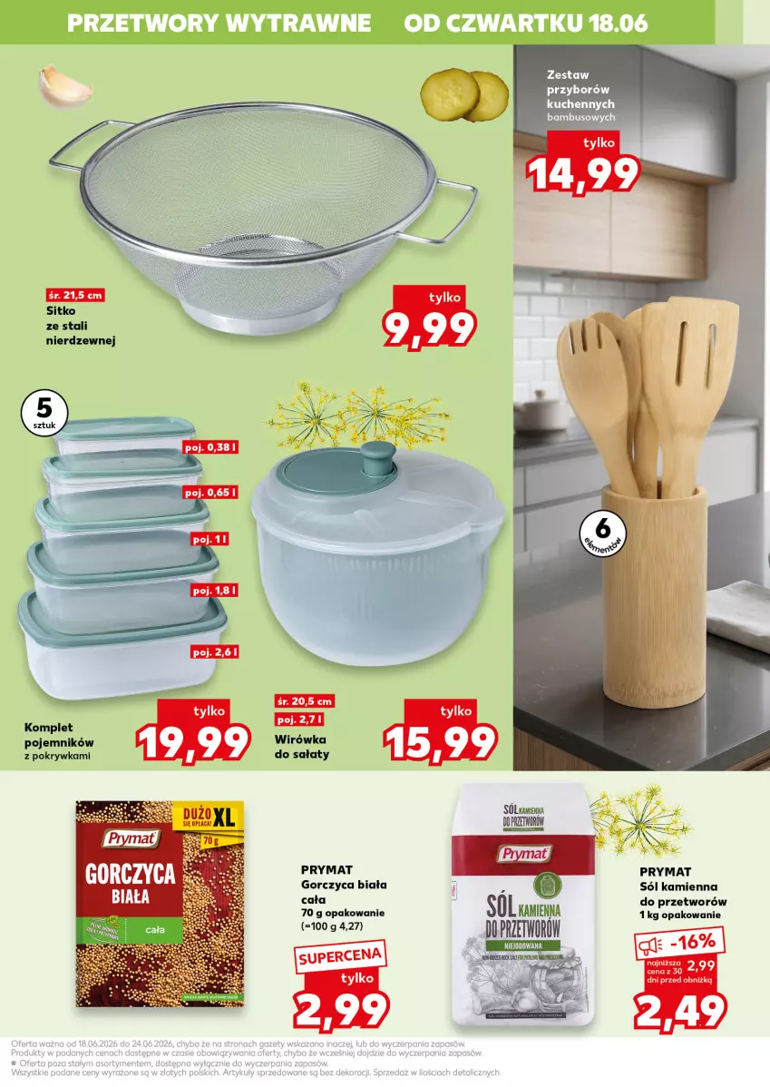 Gazetka promocyjna Kaufland - Kaufland - ważna 18.06 do 24.06.2026 - strona 17 - produkty: Pojemnik, Prymat, Sałat, Sitko, Sól