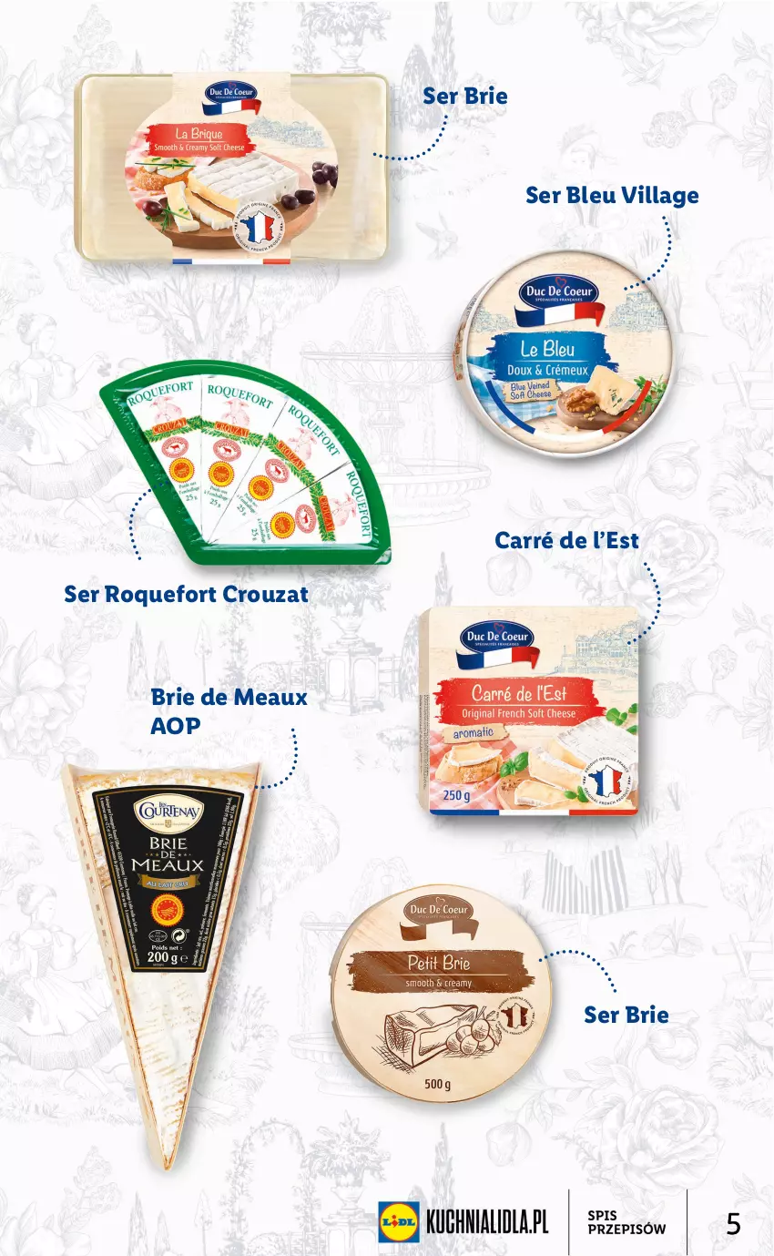 Gazetka promocyjna Lidl - KATALOG FRANCUSKI - ważna 26.09 do 01.10.2022 - strona 5 - produkty: Brie, Roquefort, Ser