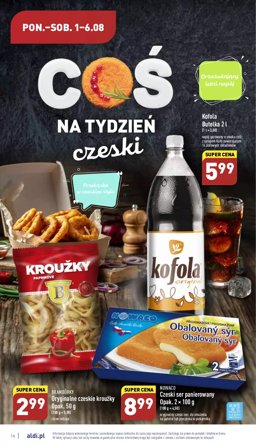 Gazetka promocyjna Aldi - Katalog spożywczy - ważna 01.08 do 06.08.2022 - strona 16 - produkty: Gin, Napój, Napój gazowany, Piec, Piekarnik, Ser, Syrop