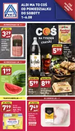 Gazetka promocyjna Aldi - Katalog spożywczy - Gazetka - ważna od 06.08 do 06.08.2022 - strona 1 - produkty: Kurczak, Mięsne specjały, Arbuz, Masło, Kiełbasa, LG
