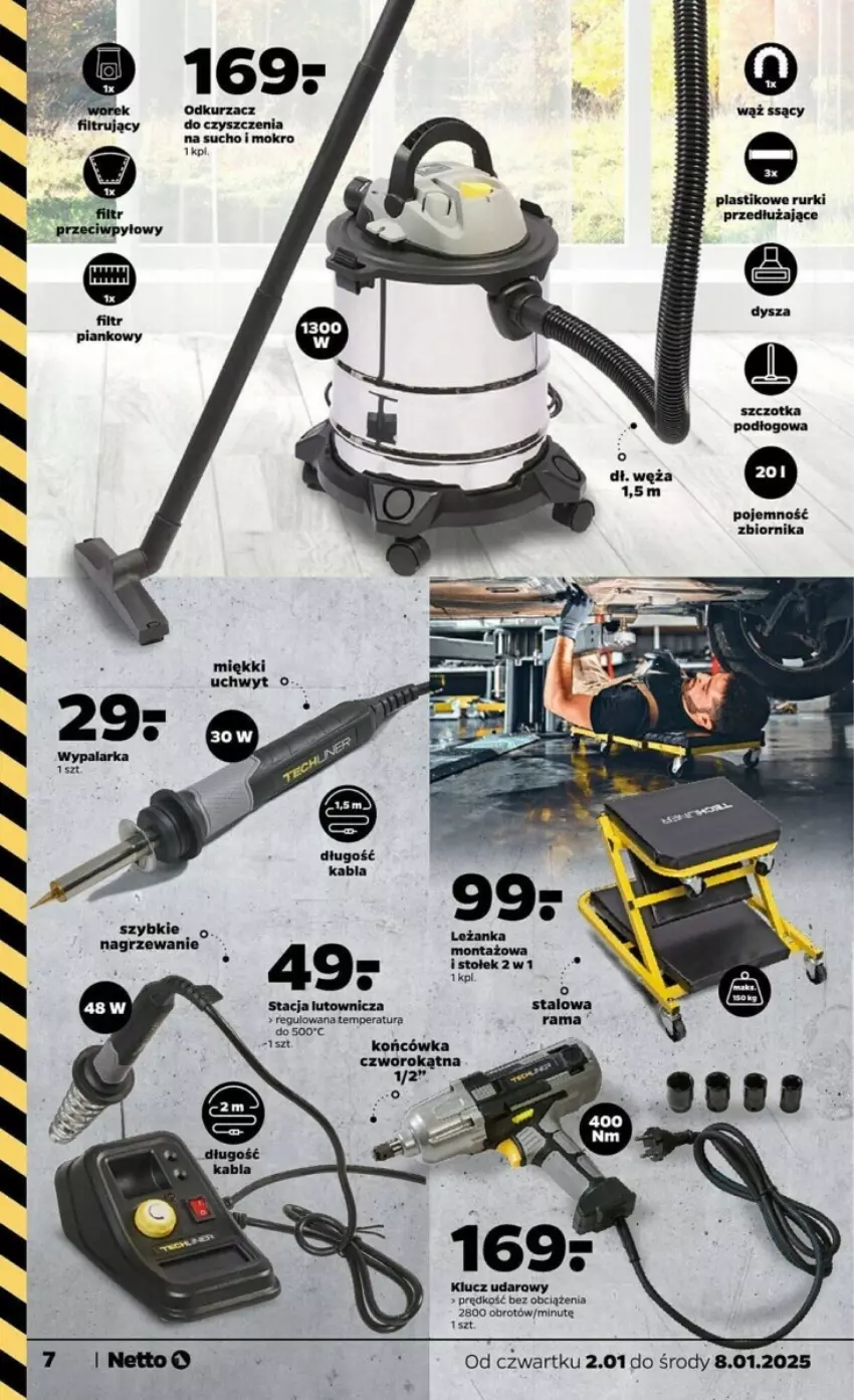 Gazetka promocyjna Netto - ważna 02.01 do 08.01.2025 - strona 9 - produkty: Klucz udarowy, Odkurzacz, Rurki