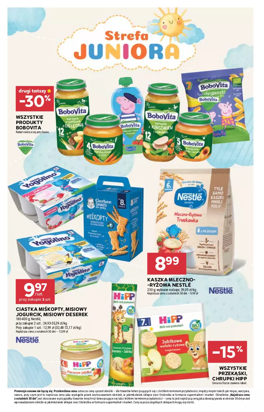 Gazetka promocyjna Stokrotka - Supermarket - ważna 25.09 do 01.10.2025 - strona 32 - produkty: BoboVita, Chrupki, Ciastka, Deser, HiPP, Mięso, Nestlé, Owoce, Ryż, Ser, Serek, Warzywa