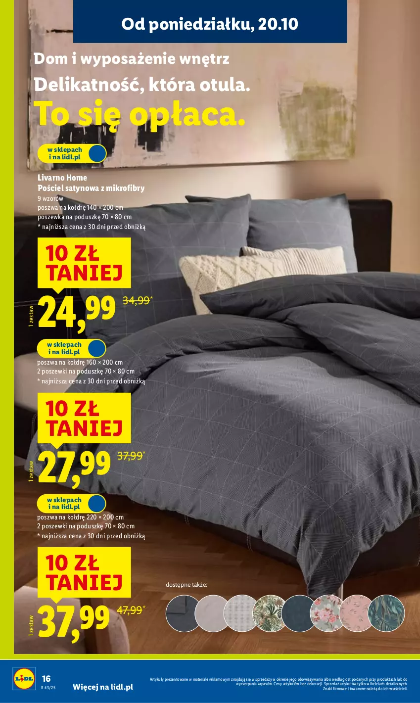 Gazetka promocyjna Lidl - GAZETKA - ważna 20.10 do 22.10.2025 - strona 16 - produkty: Ivar, Pościel, Poszewka