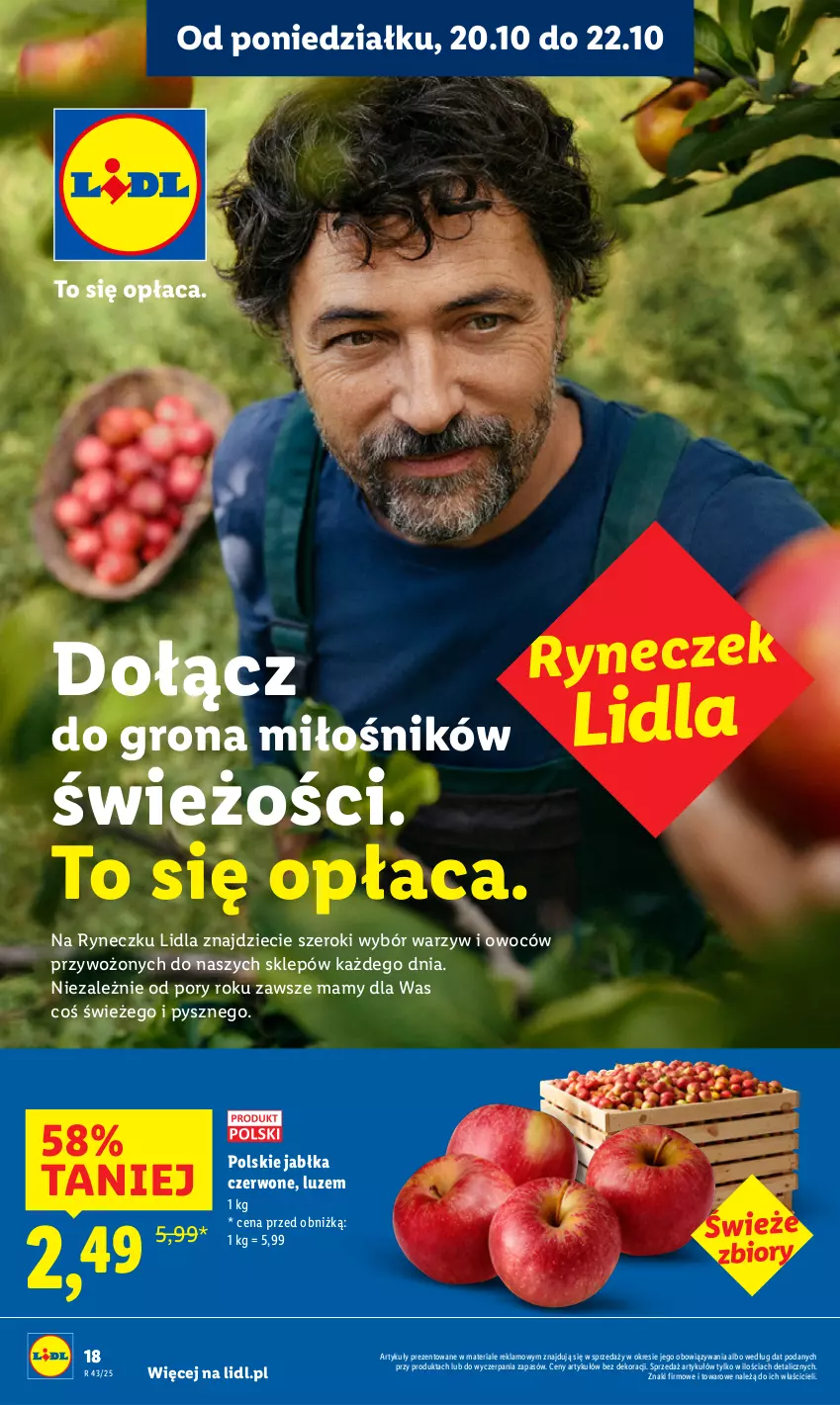 Gazetka promocyjna Lidl - GAZETKA - ważna 20.10 do 22.10.2025 - strona 18 - produkty: Dzieci, Jabłka, O nas, Por