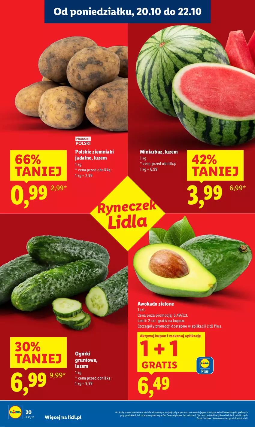 Gazetka promocyjna Lidl - GAZETKA - ważna 20.10 do 22.10.2025 - strona 20 - produkty: Arbuz, Gra, Grunt, Ziemniaki