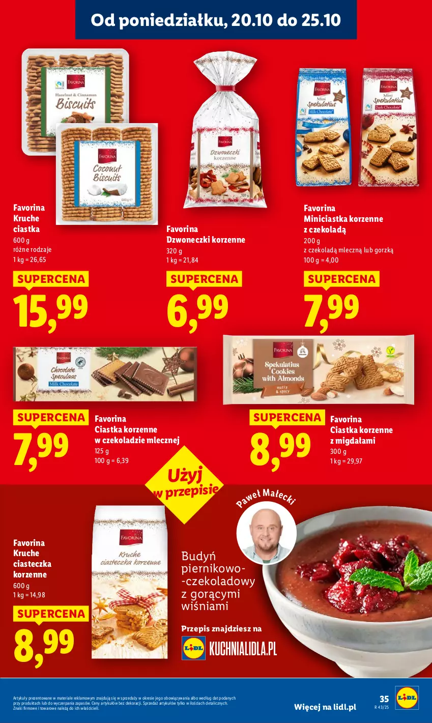 Gazetka promocyjna Lidl - GAZETKA - ważna 20.10 do 22.10.2025 - strona 35 - produkty: Budyń, Ciastka, Fa, Piernik