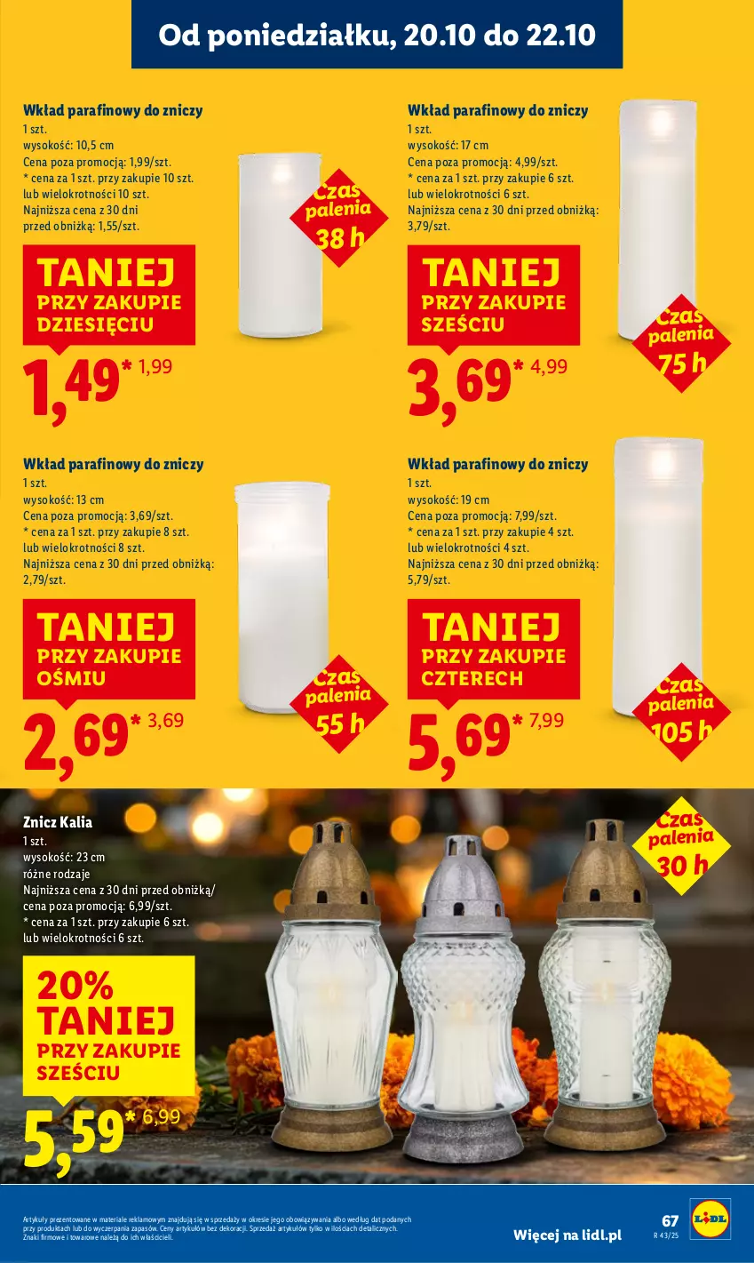 Gazetka promocyjna Lidl - GAZETKA - ważna 20.10 do 22.10.2025 - strona 67 - produkty: Sok, Znicz