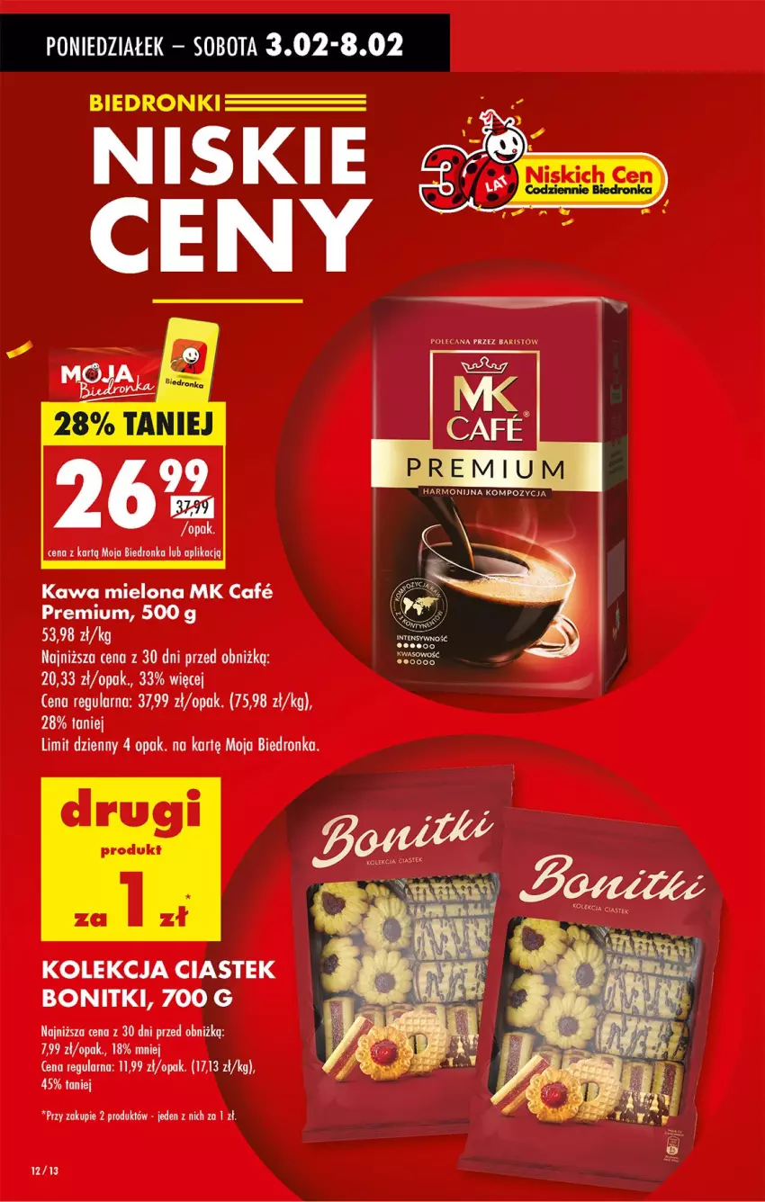 Gazetka promocyjna Biedronka - Od Poniedziałku - ważna 03.02 do 08.02.2025 - strona 12 - produkty: Acer, Bonitki, Kawa, Kawa mielona, Stek