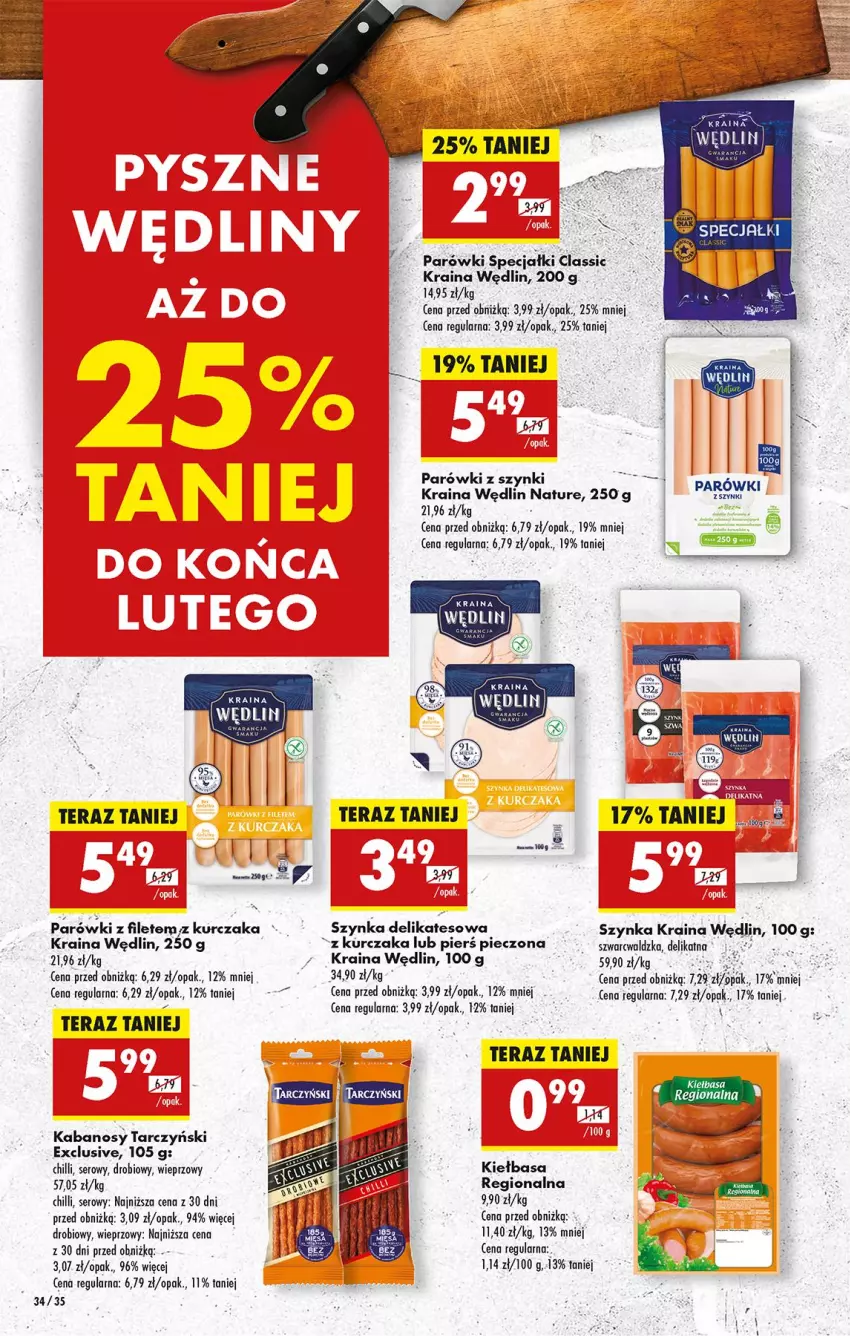 Gazetka promocyjna Biedronka - Od Poniedziałku - ważna 03.02 do 08.02.2025 - strona 38 - produkty: Fa, Kabanos, Kiełbasa, Kurczak, Parówki, Parówki z szynki, Piec, Piers pieczona, Ser, Szynka, Szynka delikatesowa, Tarczyński, Tera